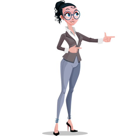 Modern Flat Business Woman Puppet